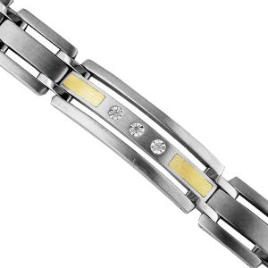 STAINLESS STEEL & 14K BRACELET