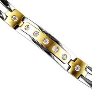 STAINLESS STEEL & 14K BRACELET