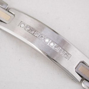 STAINLESS STEEL & 14K BRACELET