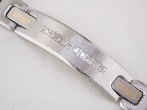 STAINLESS STEEL & 14K BRACELET