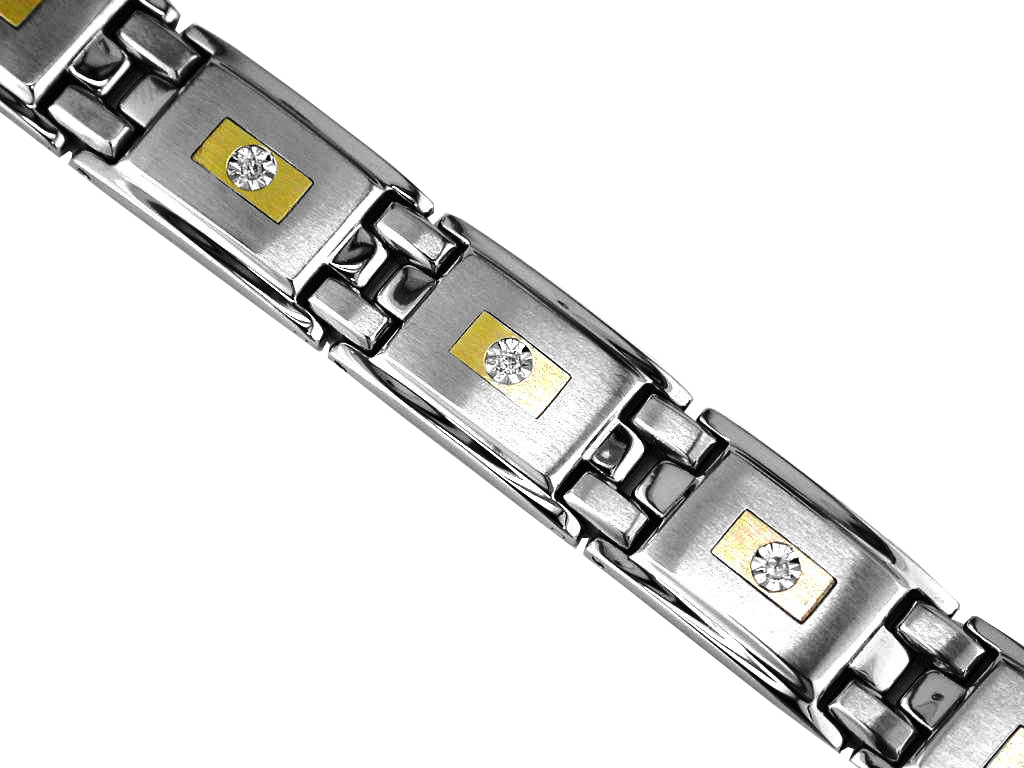 STAINLESS STEEL & 14K BRACELET
