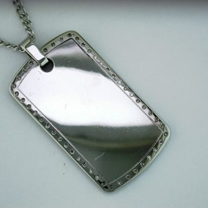STAINLESS STEEL & DIA PENDANT