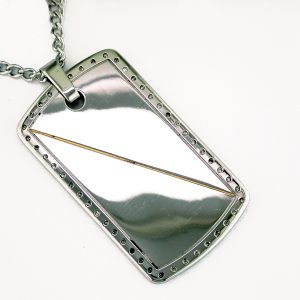 STAINLESS STEEL & DIA PENDANT
