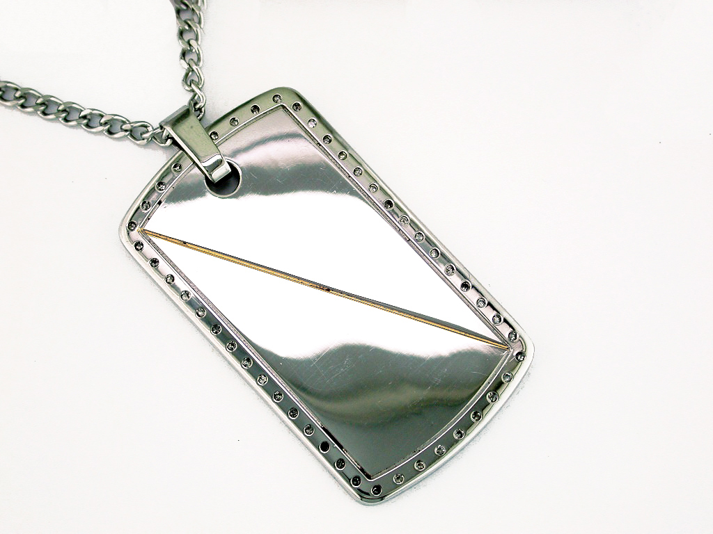 STAINLESS STEEL & DIA PENDANT