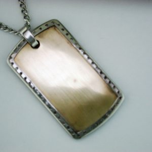 STAINLESS STEEL & 14K PENDANT