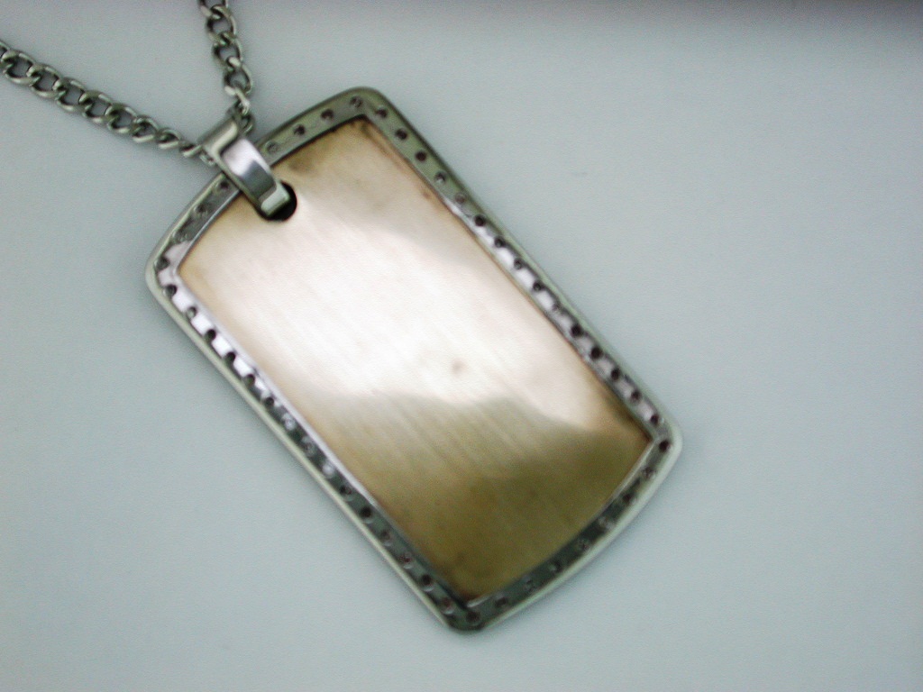 STAINLESS STEEL & 14K PENDANT