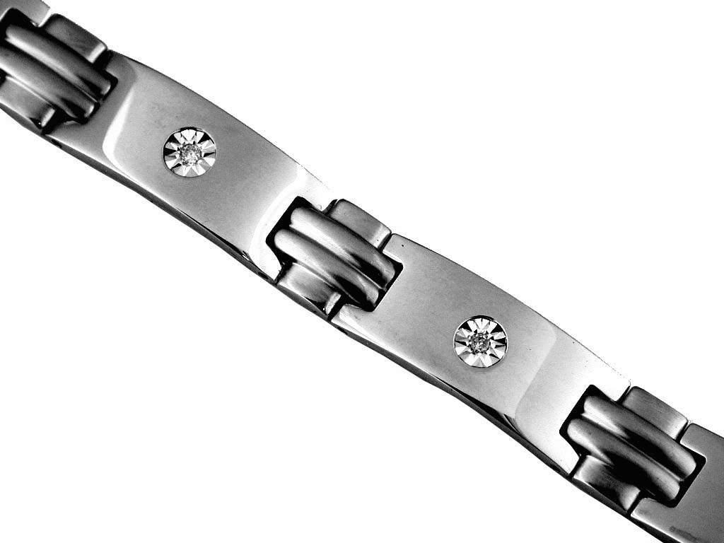 STAINLESS STEEL & 14K BRACELET