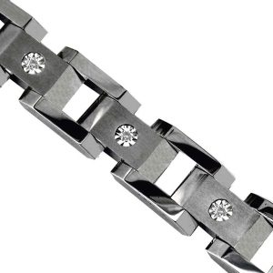 STAINLESS STEEL & 14K BRACELET