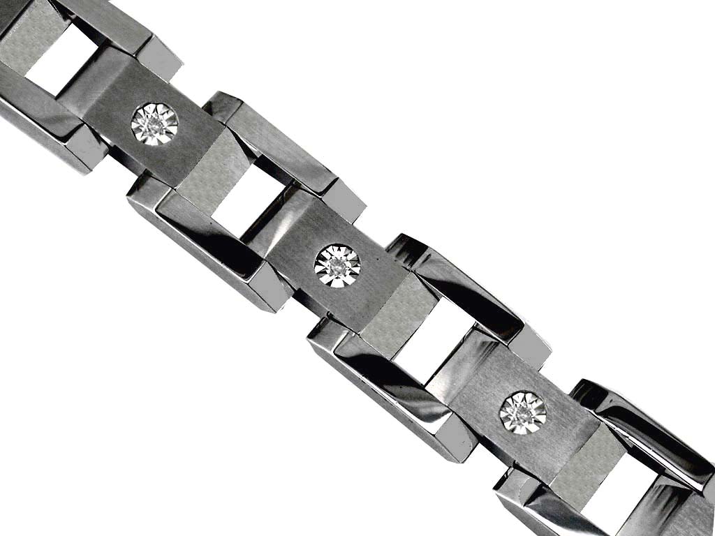 STAINLESS STEEL & 14K BRACELET