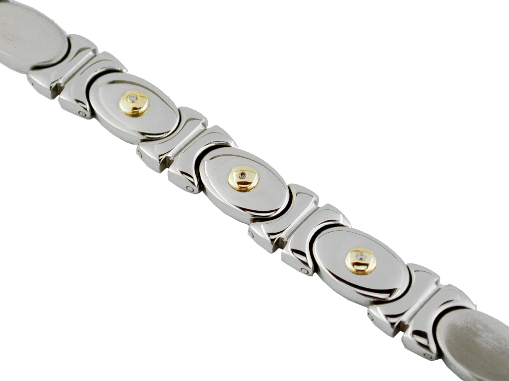 STAINLESS STEEL & 14K BRACELET