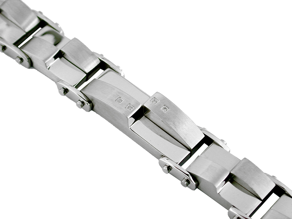 STAINLESS STEEL & DIA BRACELET