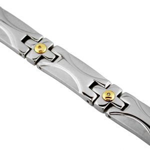 STAINLESS STEEL & 14K BRACELET
