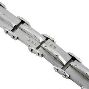 STAINLESS STEEL & DIA BRACELET