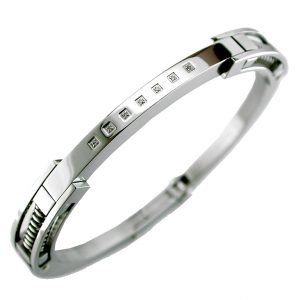 STAINLESS STEEL & 14K BANGLE
