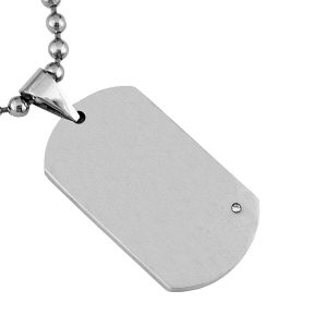 STAINLESS STEEL & DIA PENDANT