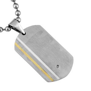 S.STEEL.GOLD & SILVER PENDANT