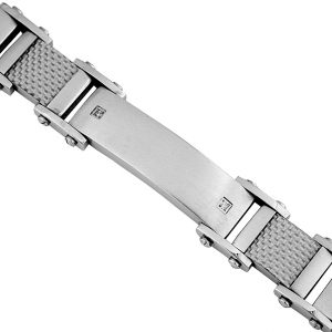 STAINLESS STEEL & DIA BRACELET