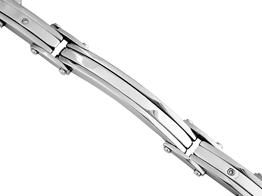 STAINLESS STEEL & DIA BRACELET