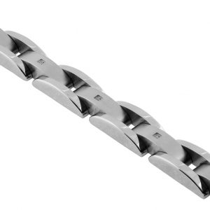 STAINLESS STEEL & DIA BRACELET