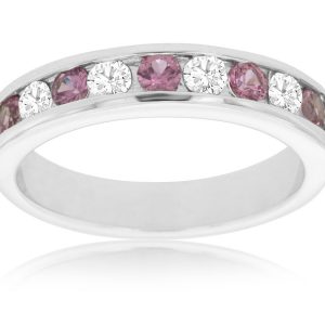 PINK SAPPHIRE & DIAMOND BAND