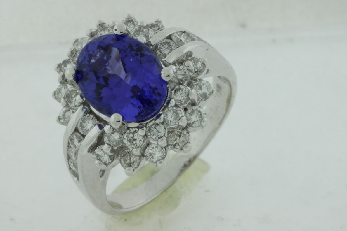 TANZANITE & DIAMOND RING