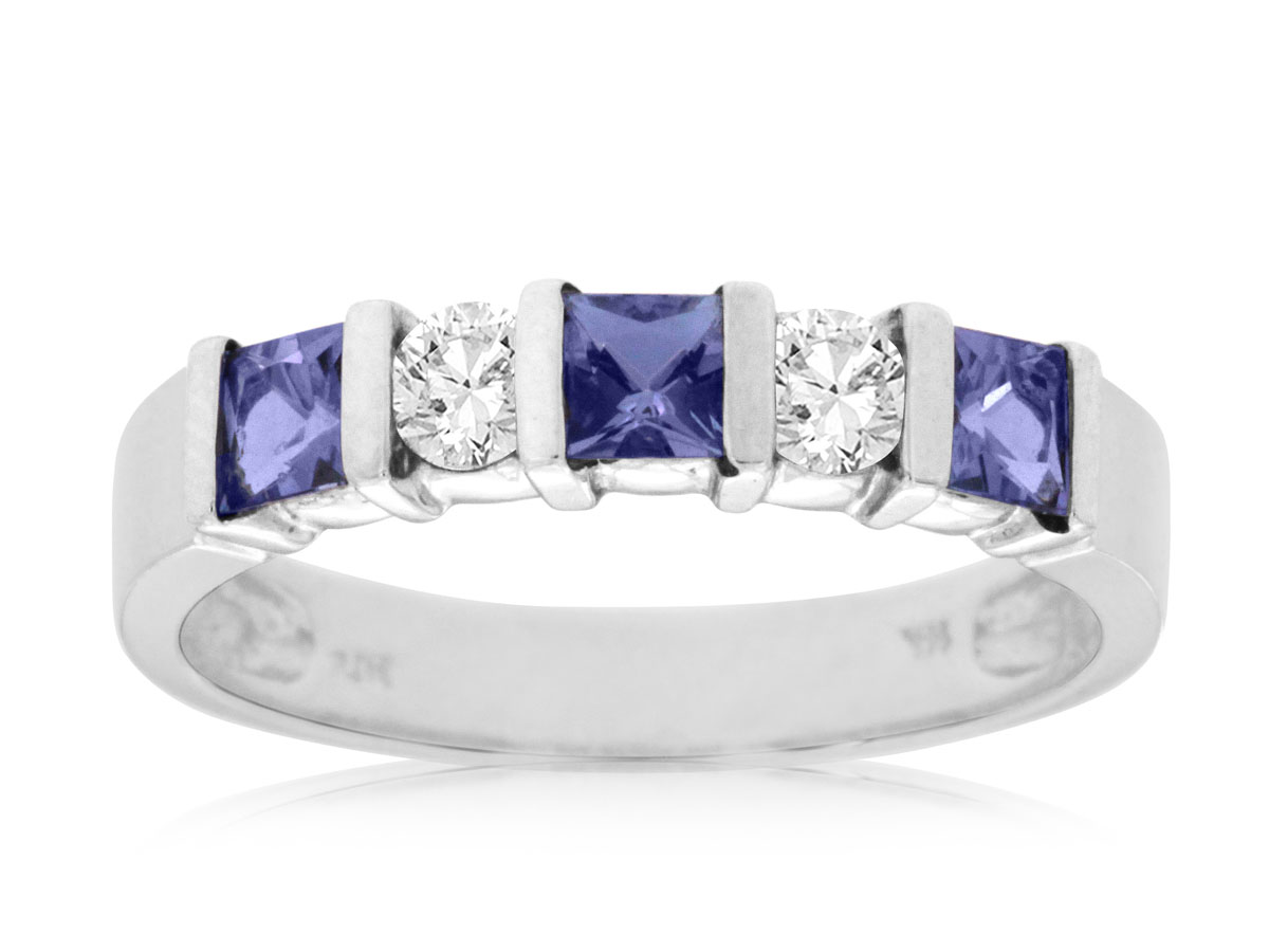TANZANITE & DIAMOND BAND