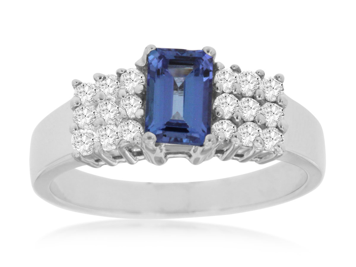 TANZANITE & DIAMOND RING