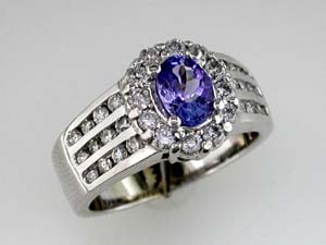 TANZANITE & DIAMOND RING