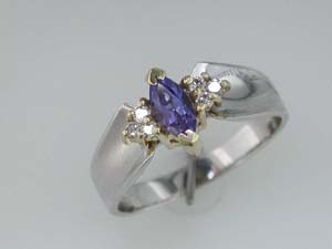 TANZANITE & DIAMOND RING
