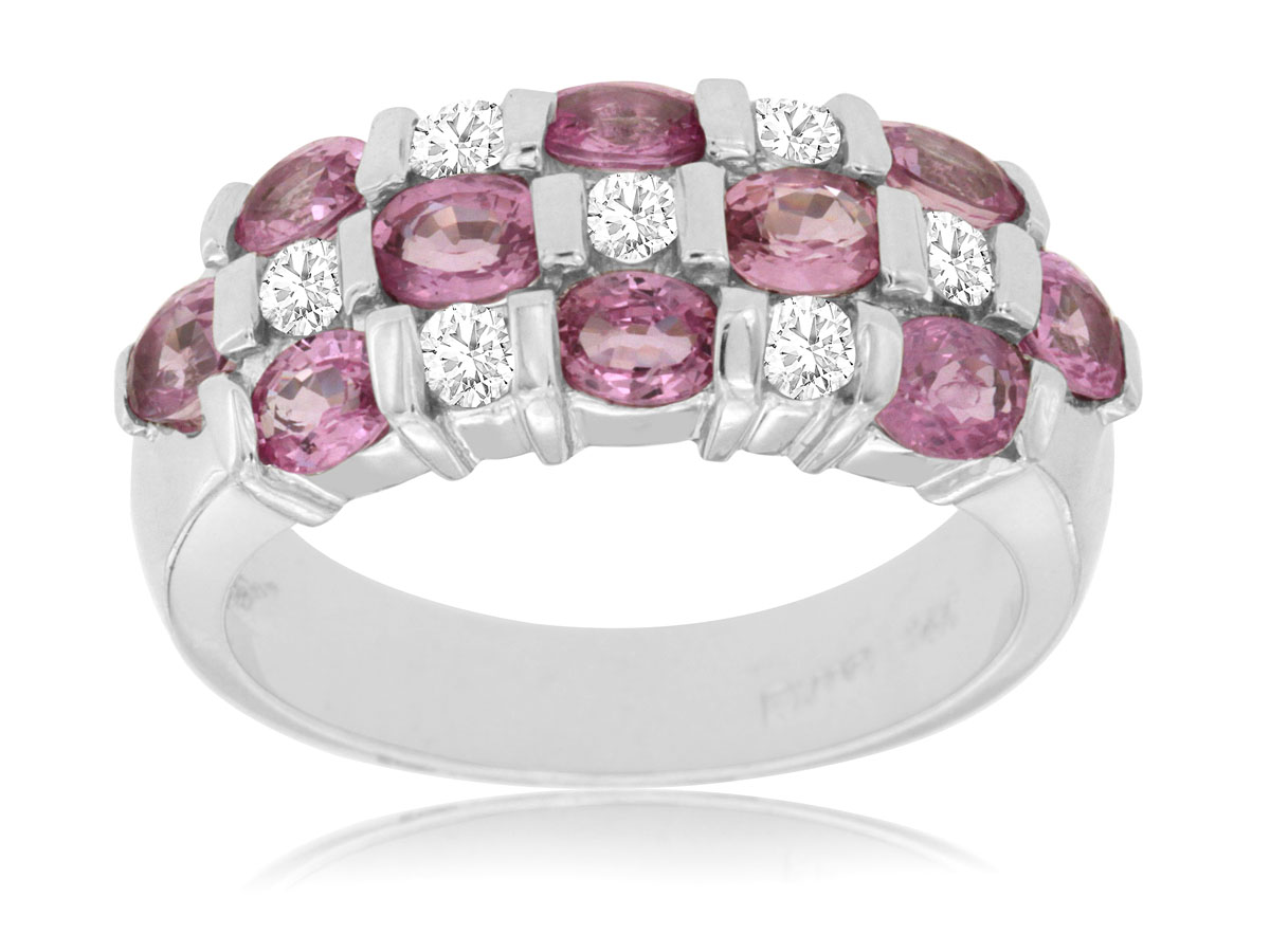 PINK SAPPHIRE & DIAMOND RING