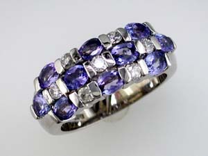 TANZANITE & DIAMOND RING