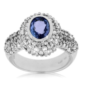 TANZANITE & DIAMOND RING