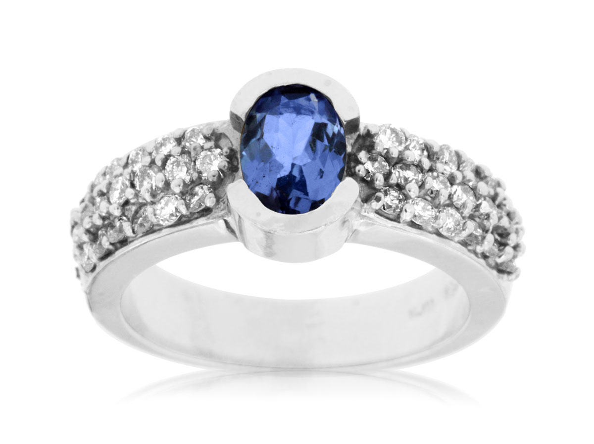 TANZANITE & DIAMOND RING