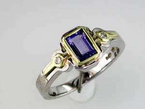 TANZANITE & DIAMOND RING