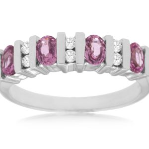 PINK SAPPHIRE & DIAMOND BAND