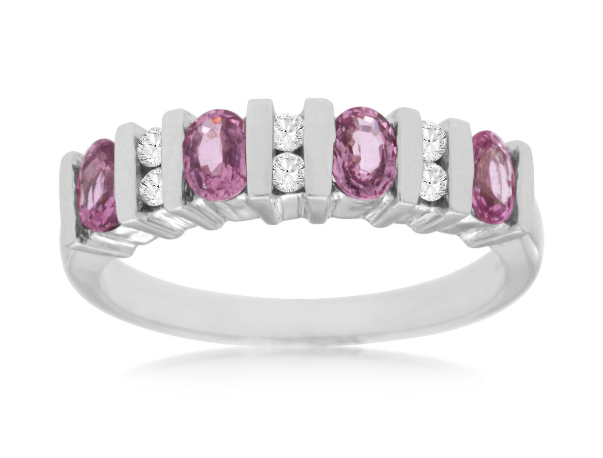 PINK SAPPHIRE & DIAMOND BAND