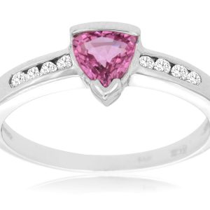 PINK SAPPHIRE & DIAMOND RING