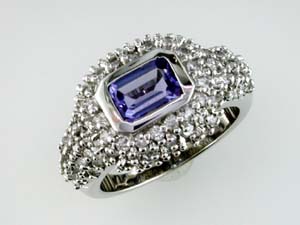 TANZANITE & DIAMOND RING