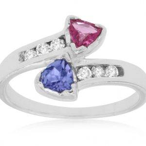 TANZANITE & PINK SAPPHIRE RING