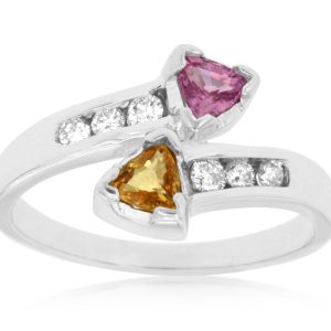 PINK & YELLOW ‘SP’ DIA’ RING