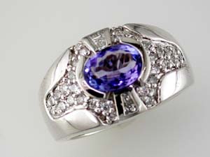 TANZANITE & DIAMOND RING