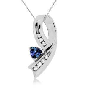 TANZANITE & DIAMOND PENDANT