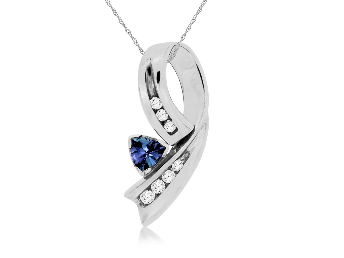 TANZANITE & DIAMOND PENDANT