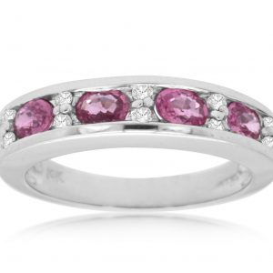 PINK SAPPHIRE & DIAMOND BAND