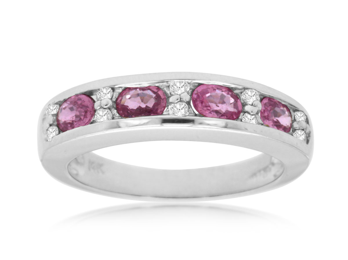 PINK SAPPHIRE & DIAMOND BAND