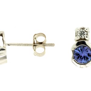 TANZANITE & DIAMOND EARRING