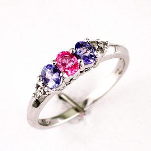 TANZANITE & PINK SAPPHIRE RING