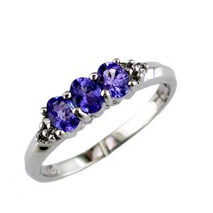 TANZANITE & DIAMOND RING