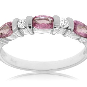 PINK SAPPHIRE & DIAMOND BAND