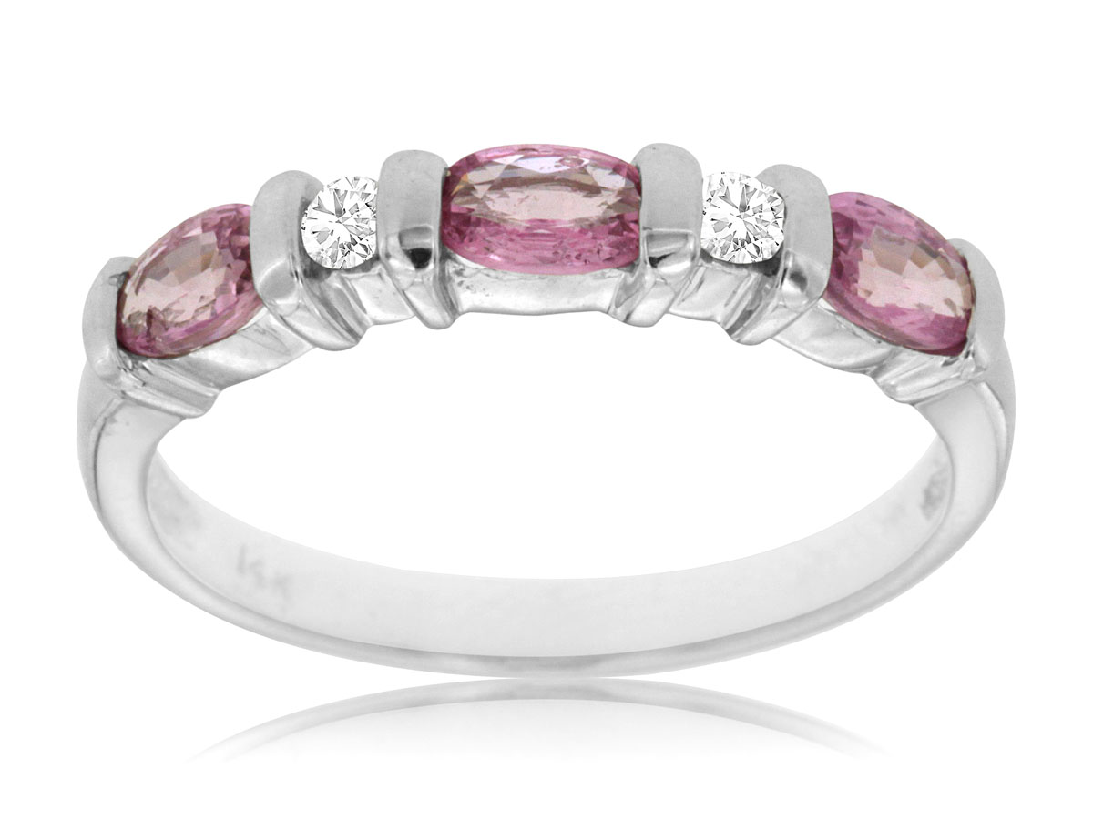 PINK SAPPHIRE & DIAMOND BAND